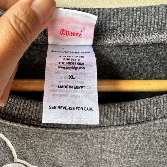 Disney Minnie Mouse Holiday Disneyland Grey Sweater Fan Adult Womens Size Large - Picture 6 of 10